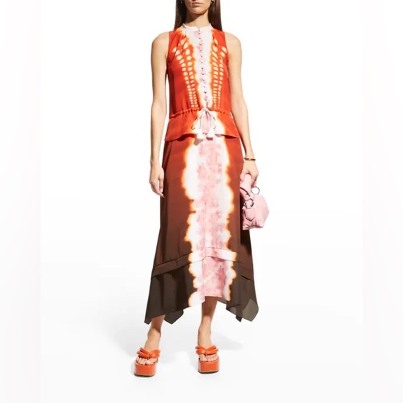 ALTUZARRA
Penelope Dyed Gradient Asymmetric Midi-Dress SIZE 46/16 - Picture 17 of 17